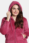 Zivame Soft Snuggles Fur Jacket - Beet Red — thumbnail 6